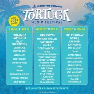 Tortuga Music Festival Moves to November 2021 - My Fort Lauderdale Beach